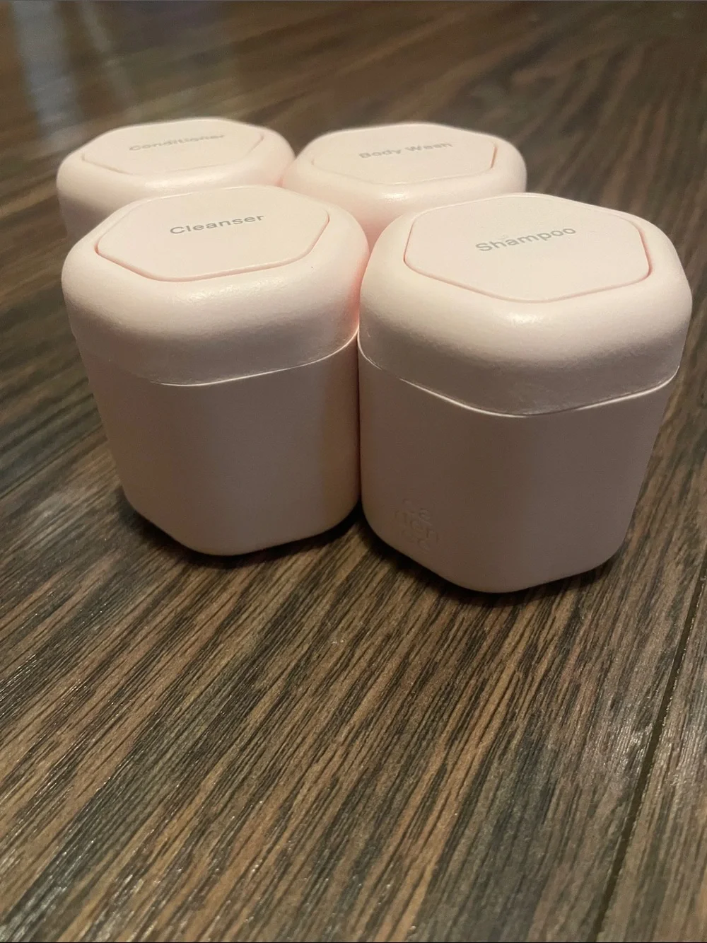 Pink Travel Toiletry Containers - Set of 7